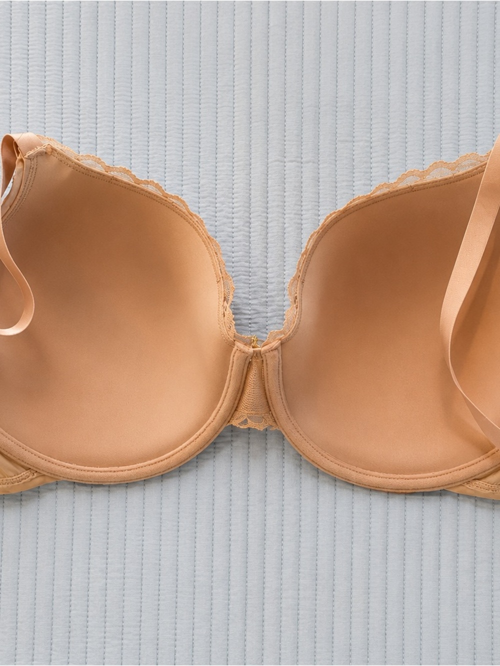 Natori Refined Contour Underwire Bra Nude/Beige Lace Trim 34DDD - Picture 2 of 10